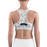 White Roses Black Label Sports bra