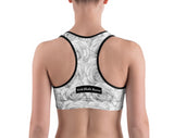 White Roses Black Label Sports bra
